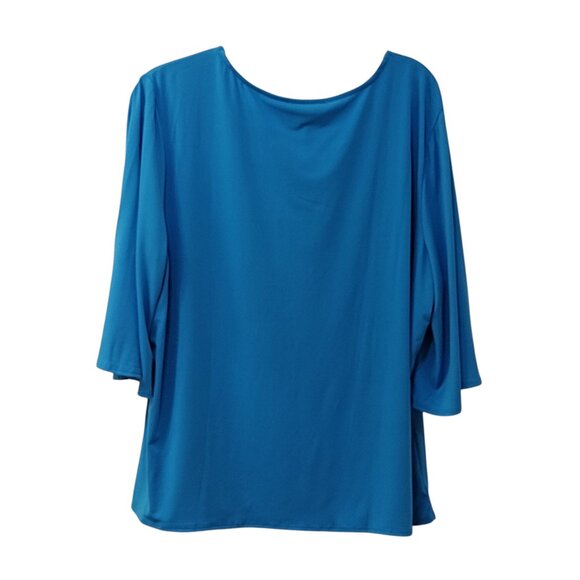 Antthony Originals: 2-pc Three-Quarter Sleeve Pant Set, Size 2X, Turquoise Blue - Picture 6 of 12